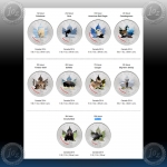 1oz KANADA $5 Maple Leaf 2014 "BIZON" BARVNI